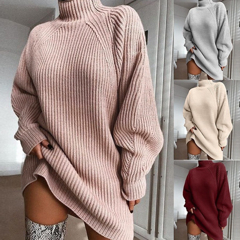 CozyChic Turtleneck Sweater Dress™