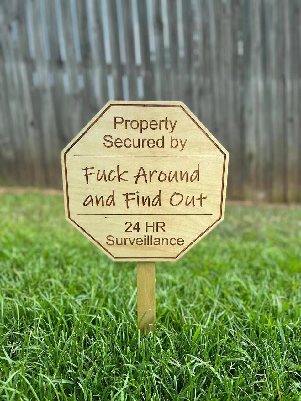 PrankAlert Courtyard Warning Sign™