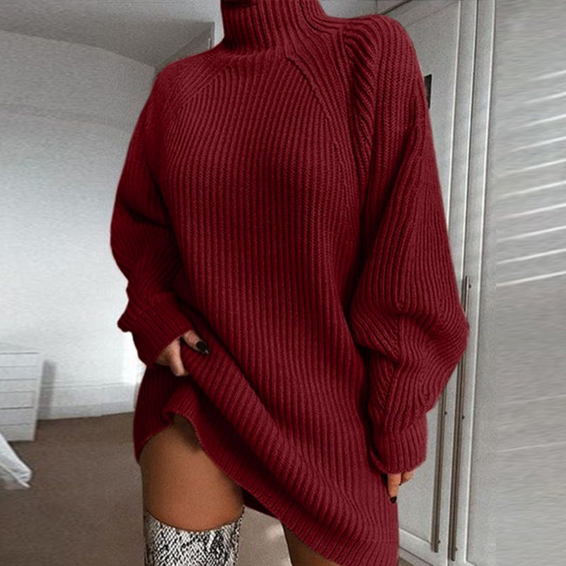 CozyChic Turtleneck Sweater Dress™