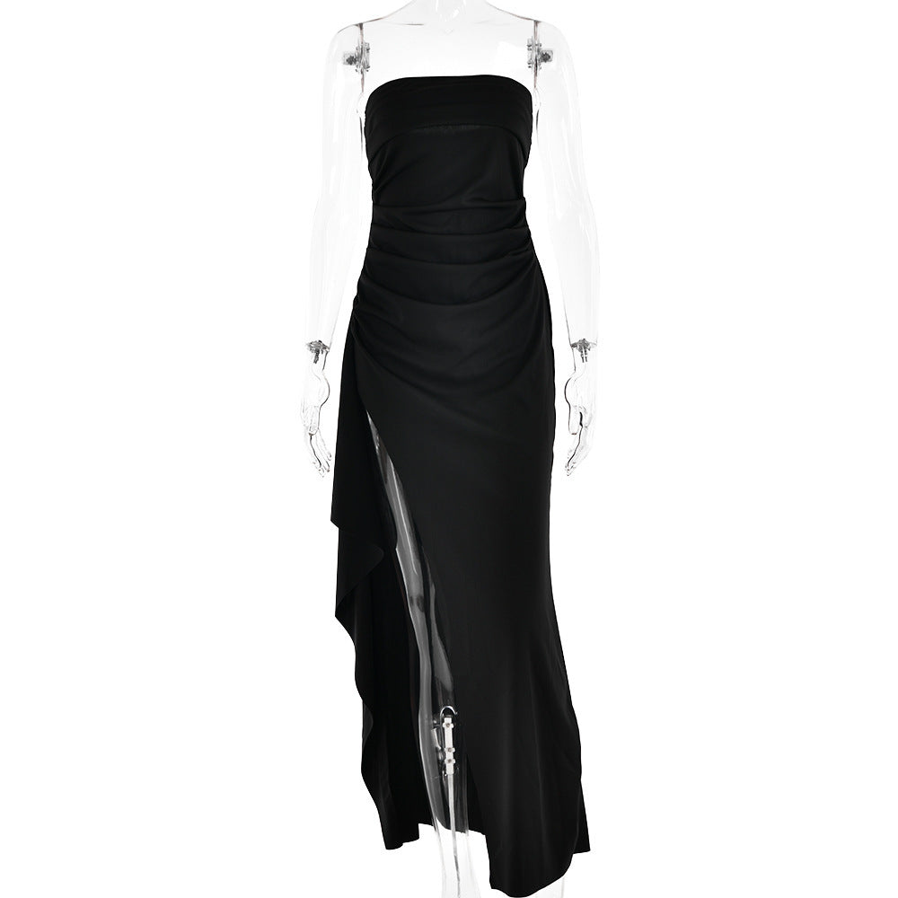 GlamGlide Strapless Split Dress™