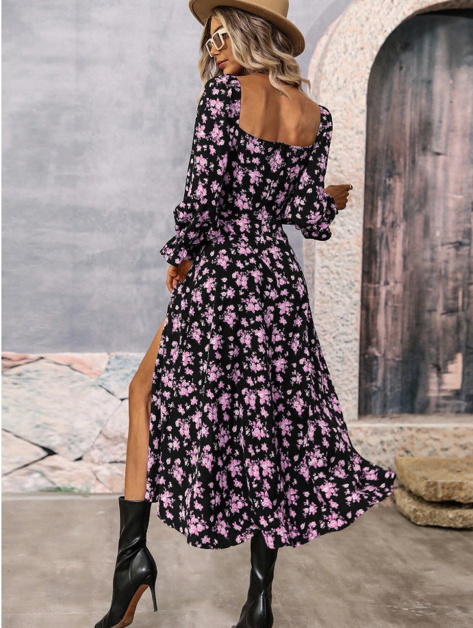 Blooming Grace Slit Dress