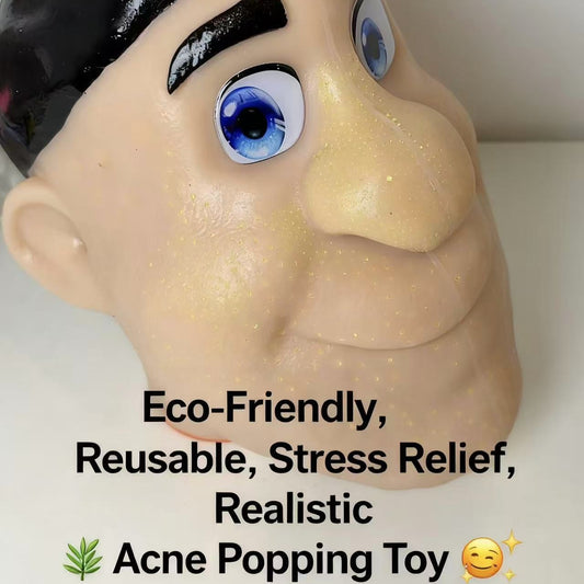Eco-Friendly Realistic Acne Popping Stress Relief Toy - Big Head Pimple Squeezer For Anxiety Relief