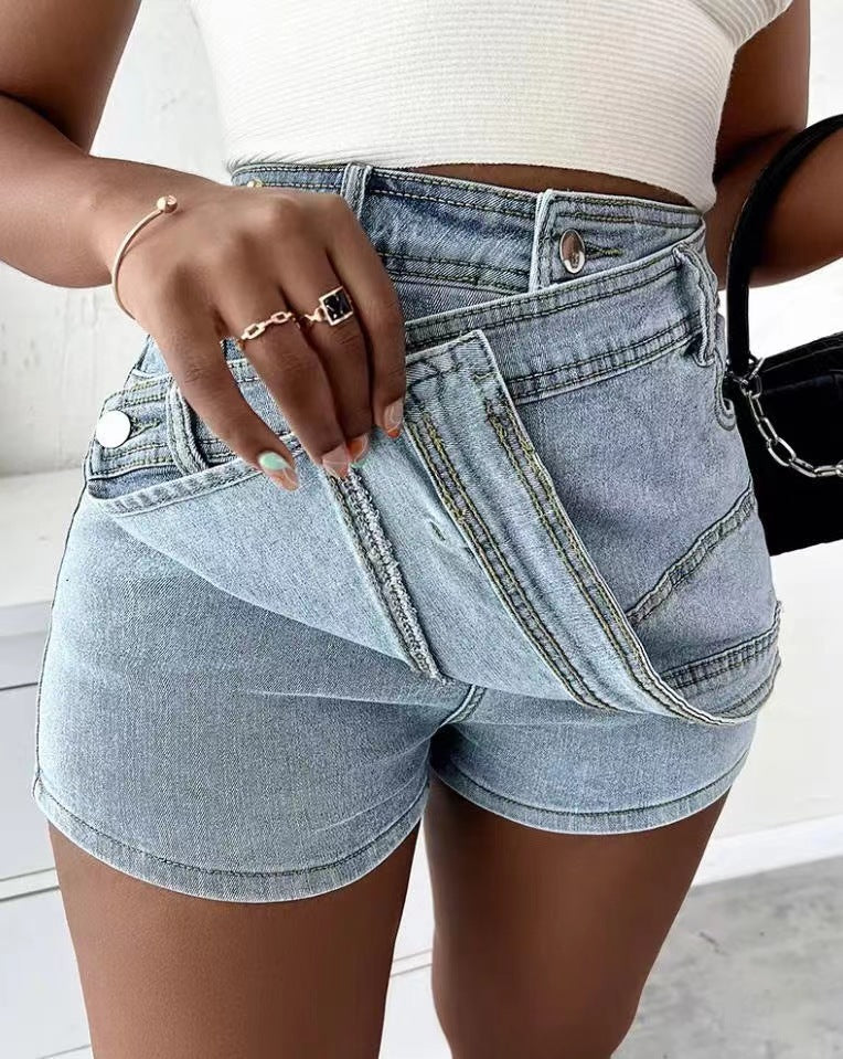 Street Wrap Denim Skort