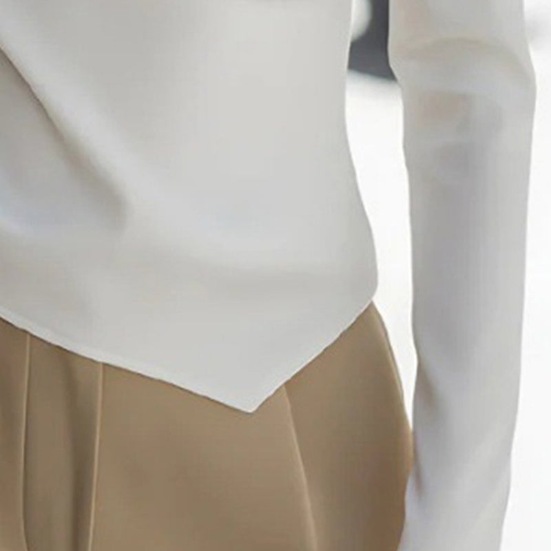 Women's Off Shoulder Y2K Top, Long Sleeve Slim Fit Asymmetrical Shirt