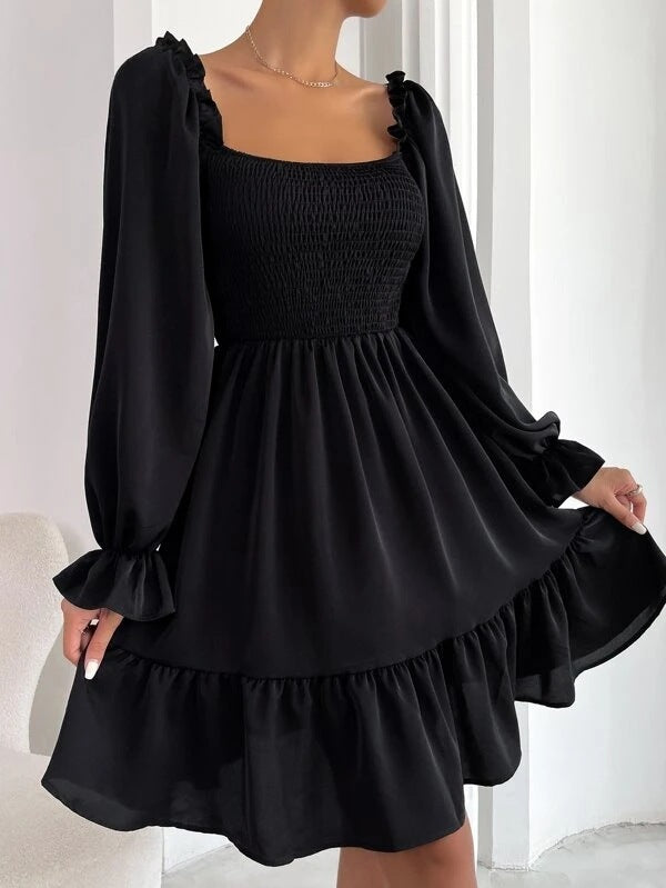 Boho Flare Ruffle Dress ™