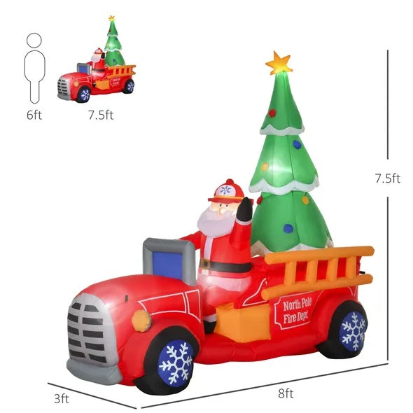 Santa Fire Truck Inflatable™