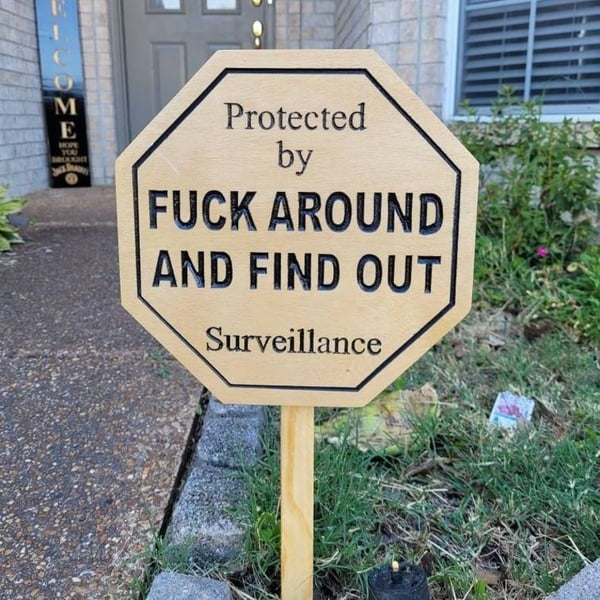 PrankAlert Courtyard Warning Sign™