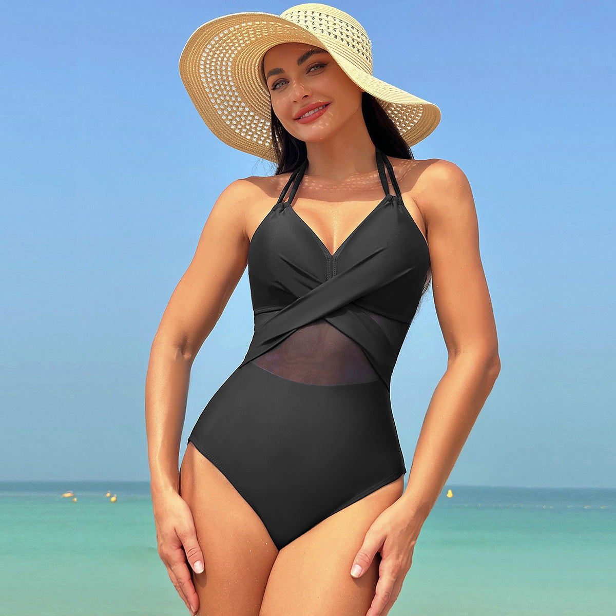 AquaGlide Cross-Strap Swimsuit™