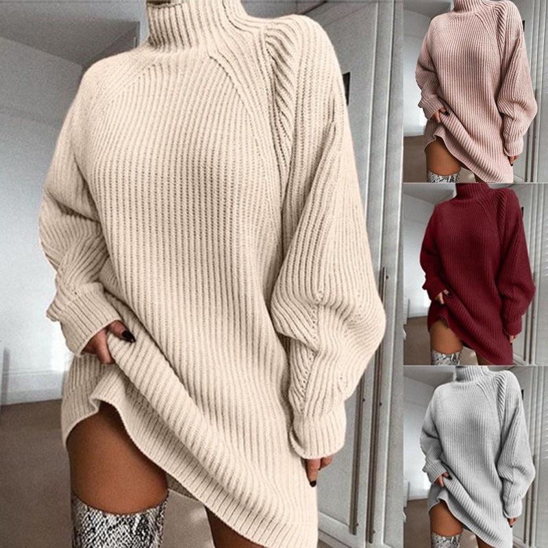 CozyChic Turtleneck Sweater Dress™