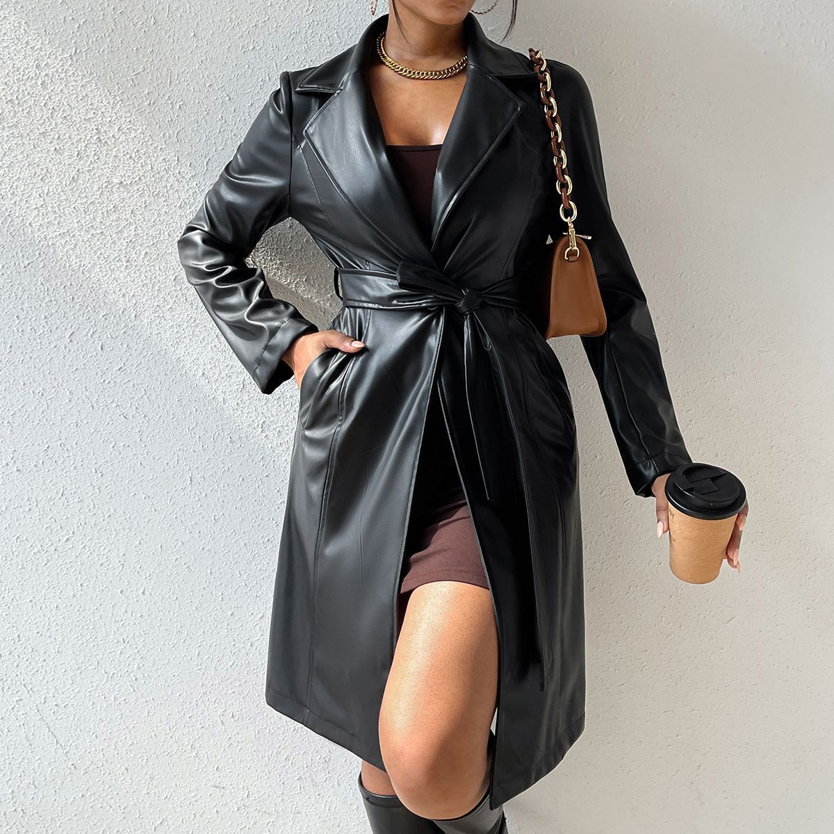 Chic Leather Trench ™