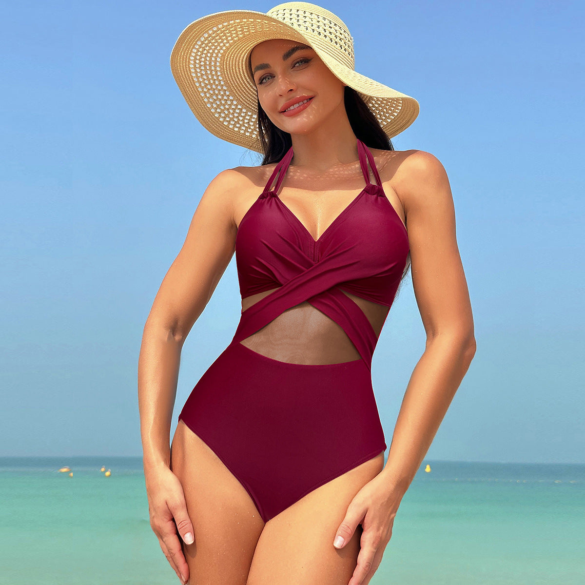 AquaGlide Cross-Strap Swimsuit™