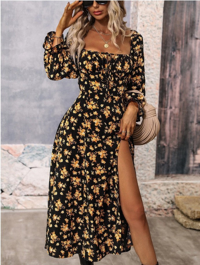 Blooming Grace Slit Dress