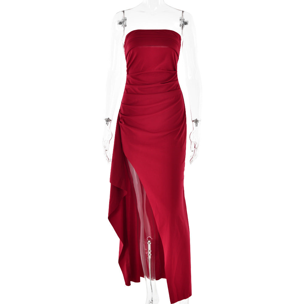 GlamGlide Strapless Split Dress™