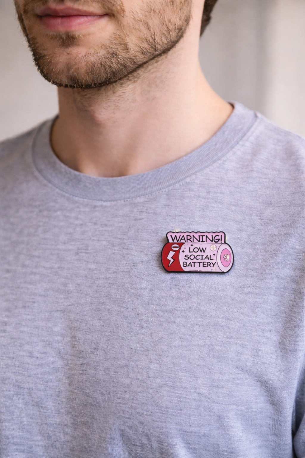 Low Social Battery Pin™