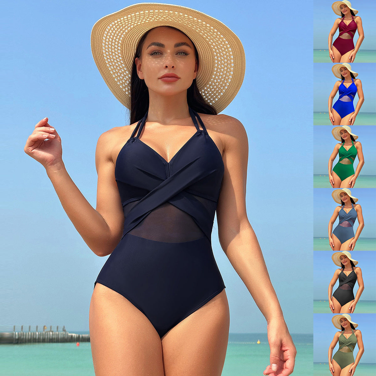 AquaGlide Cross-Strap Swimsuit™