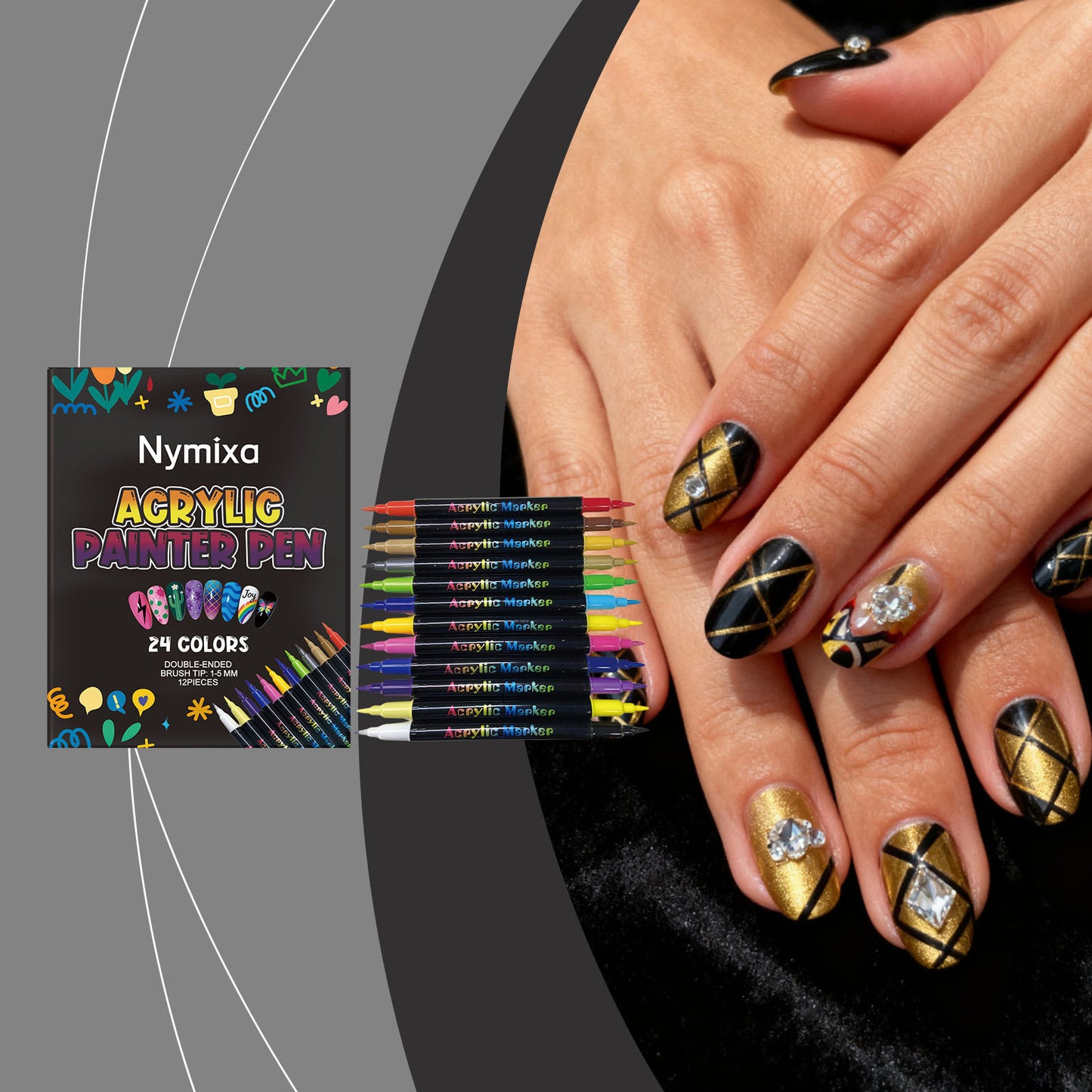 GlamTip Nail Art Pen Set
