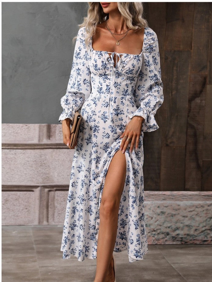 Blooming Grace Slit Dress