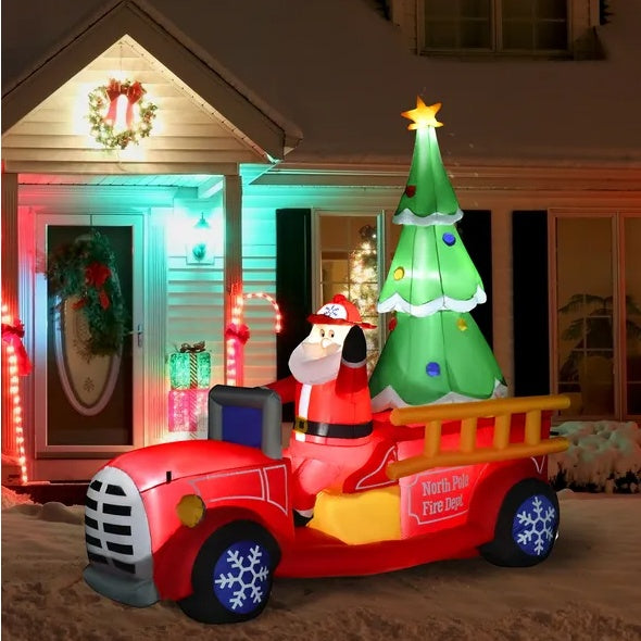 Santa Fire Truck Inflatable™