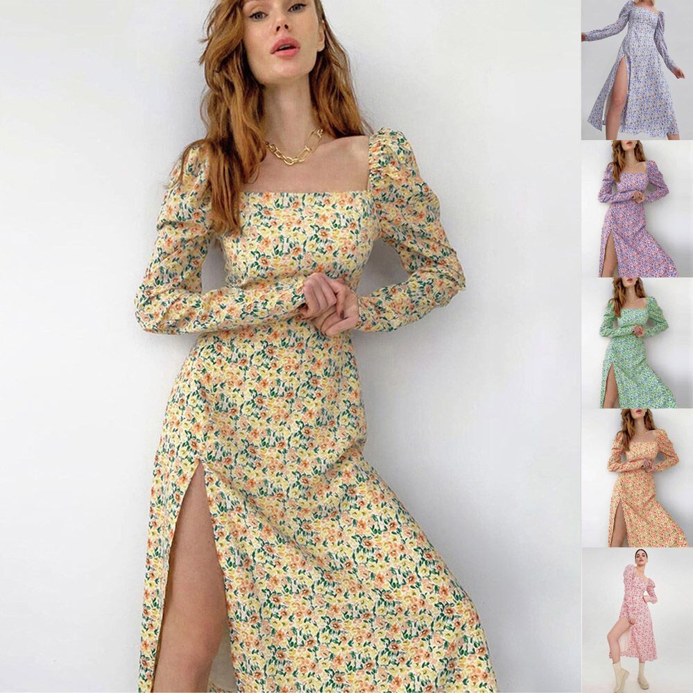 DaisyDream Long-Sleeved Slit Dress™