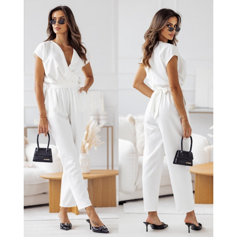 Sunkissed Lace-Up Jumpsuit