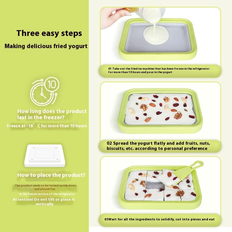 Children's Handmade DIY Fried Ice Machine Household Small Fried Yogurt Machine
