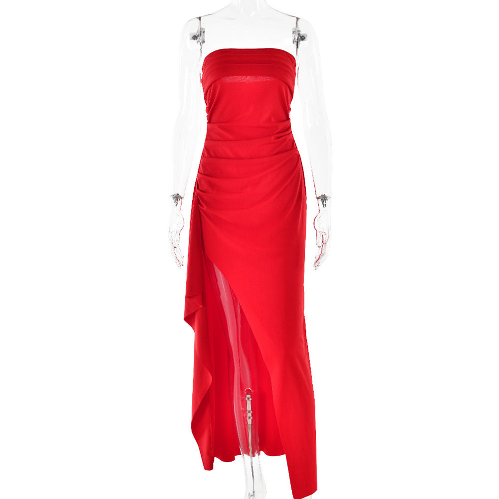 GlamGlide Strapless Split Dress™