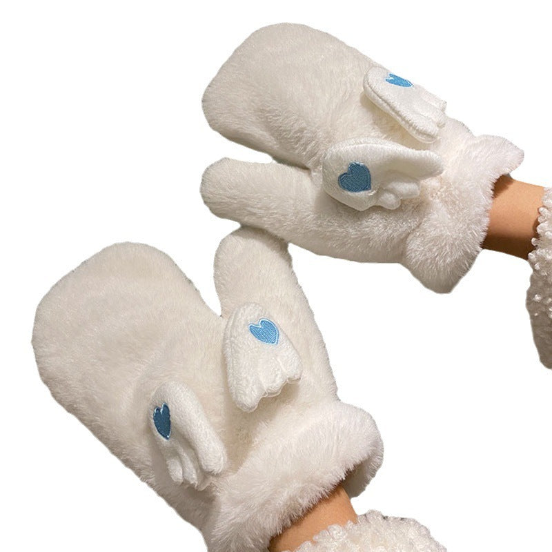 Fluffy Winged Gloves