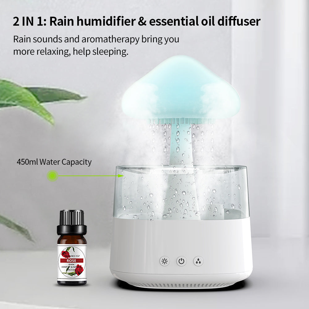 Humidificador de escritorio 2 en 1 Aromaterapia Rain Cloud