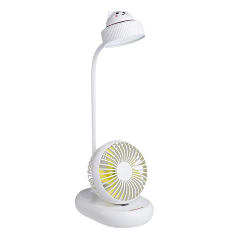 Lámpara de mesa LED con mini ventilador USB